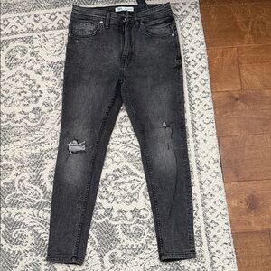 Zara Men's Charcoal Skinny Jeans